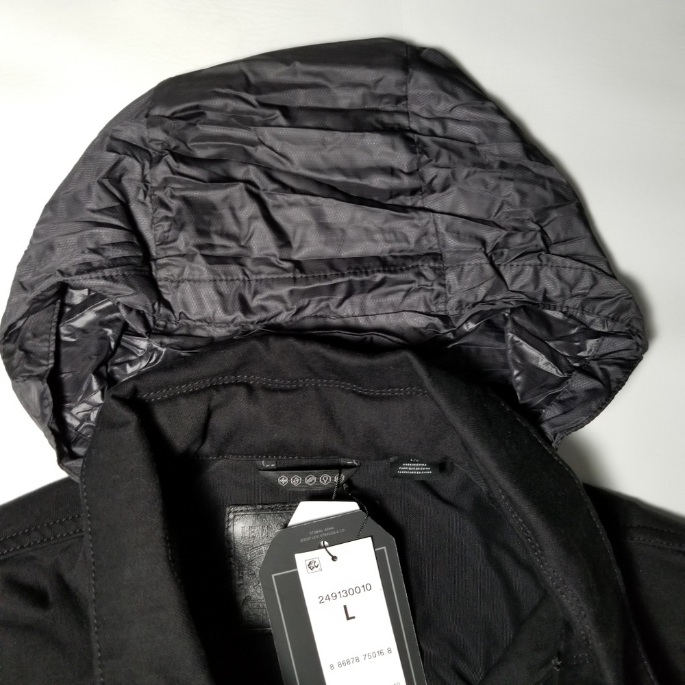 Levi's Commuter Pro Denim Jacket Mens Medium Black - Picture 5 of 8